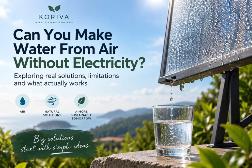 Can you make water from air without electricity