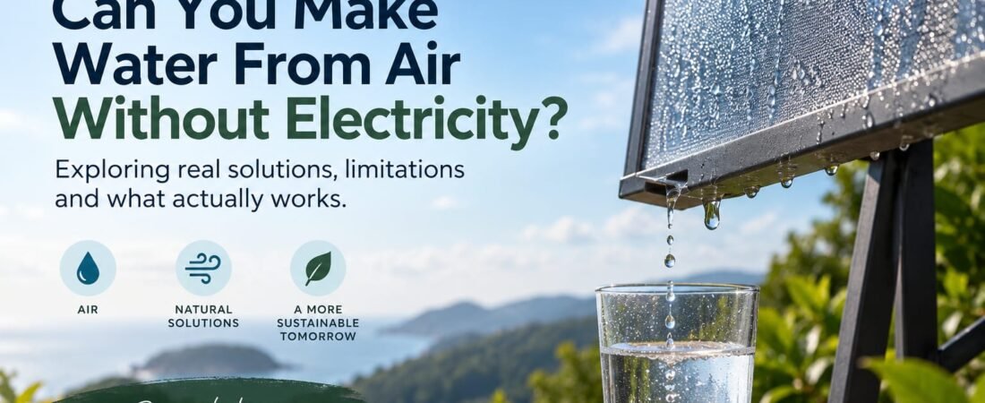 Can You Make Water From Air Without Electricity? Here’s How It Actually Works